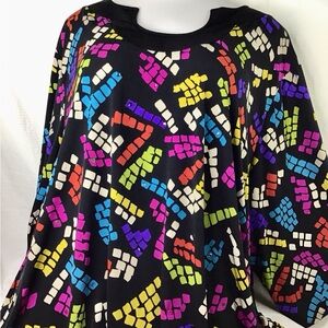 Maggie Barnes Knit Tunic 5x Colorful